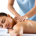 스포츠마사지사의 고객 건강 관리 - **Prompt 1: Desk Worker's Relief through Professional Sports Massage**
    "A young adult, appearing...