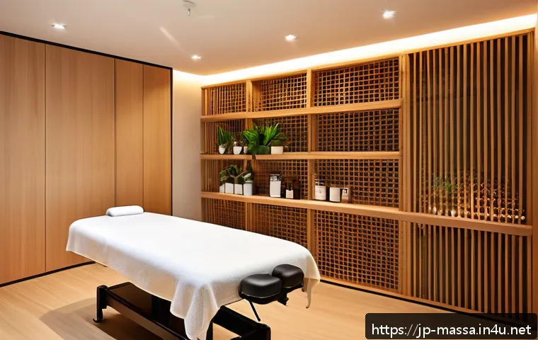 스포츠마사지사 창업 아이디어 - A modern sports massage clinic interior in Japan, featuring a clean, relaxing atmosphere with soft l...